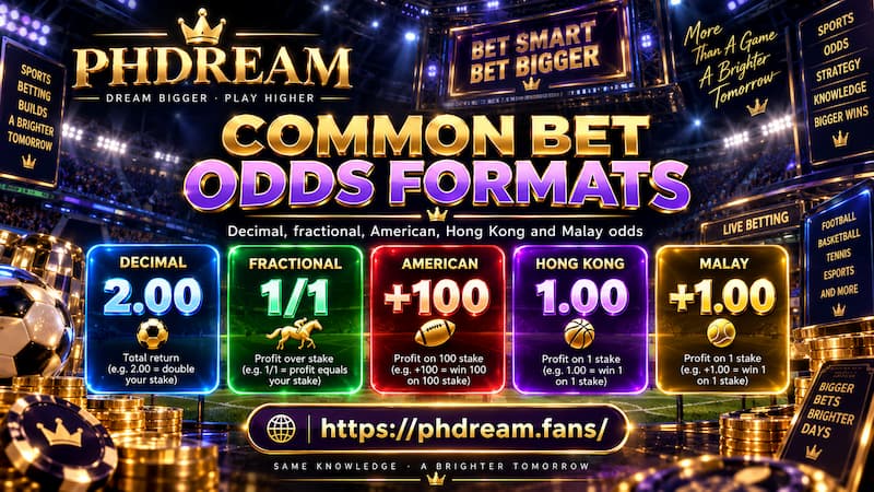 Common Bet Odds Formats