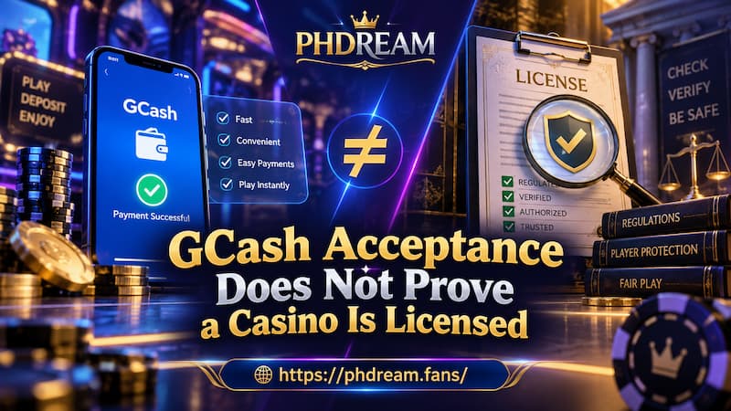 GCash Acceptance Does Not Prove a Casino Is Licensed